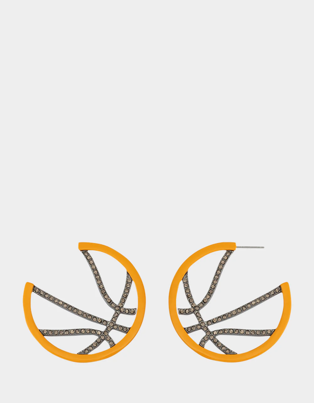 BASKETBALL HOOP EARRINGS ORANGE