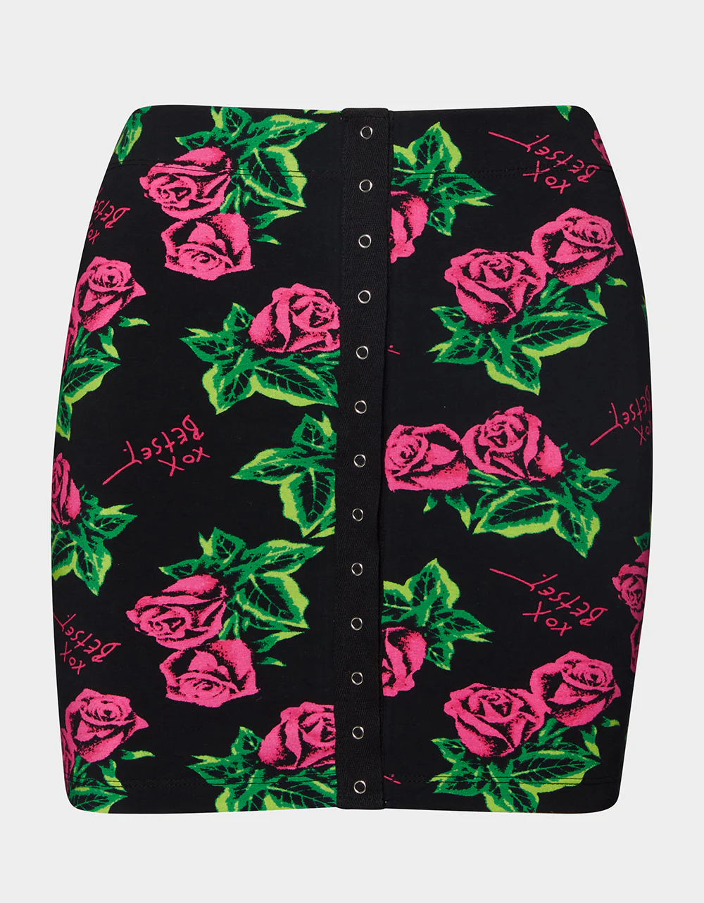 80TH BASH SNAP FRONT MINI SKIRT ROSES | RE:LUV - Image 3
