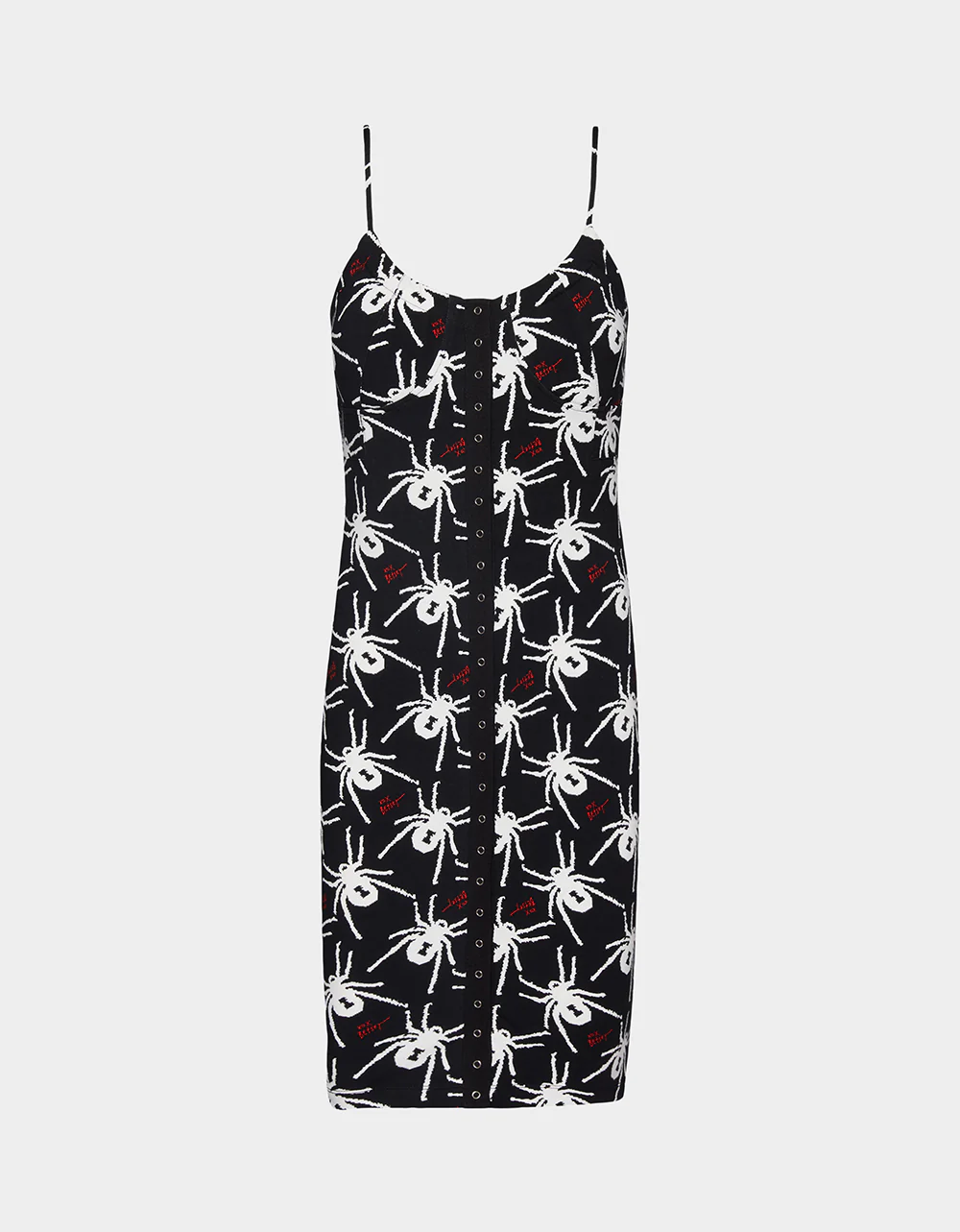 80TH BASH SNAP FRONT SLIP DRESS BLACK/WHITE | RE:LUV - Image 4