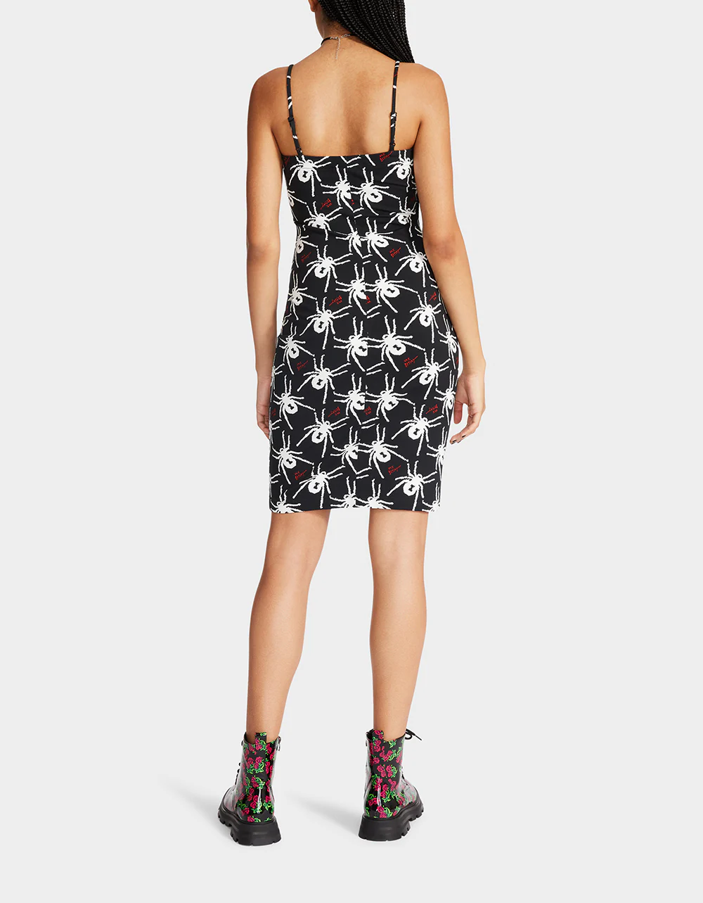 80TH BASH SNAP FRONT SLIP DRESS BLACK/WHITE | RE:LUV - Image 5
