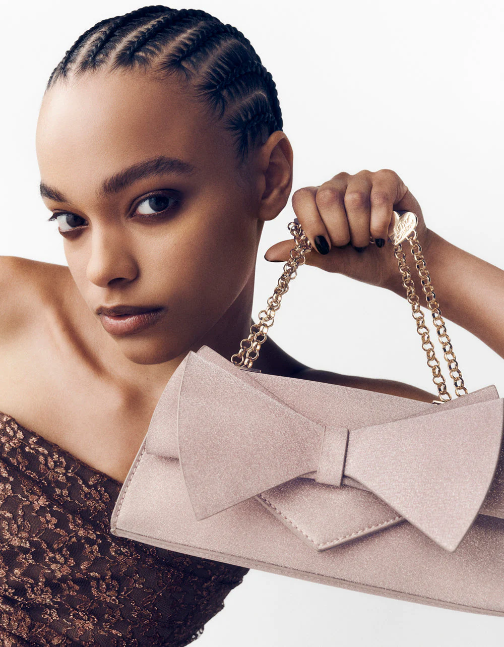 ANGULAR BOW CONVERTIBLE BAG CHAMPAGNE | RE:LUV - Image 2