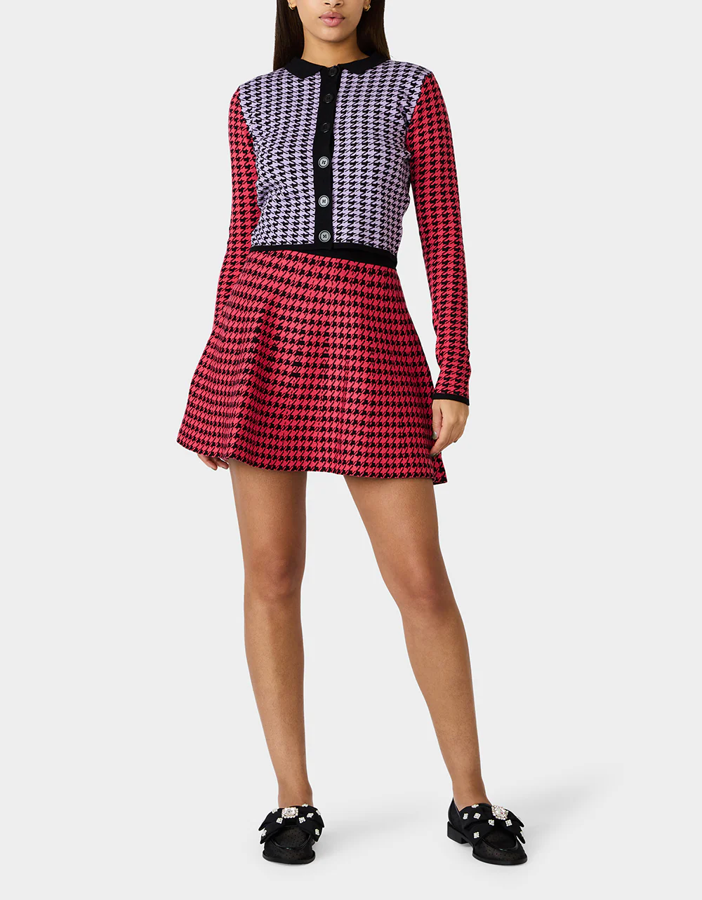 HOT IN HOUNDSTOOTH SET PINK MULTI - Image 6