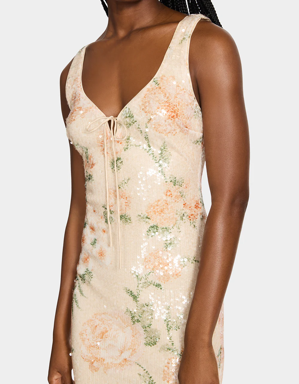 APRICOT HAZE DRESS BLURRY FLORAL - Image 2
