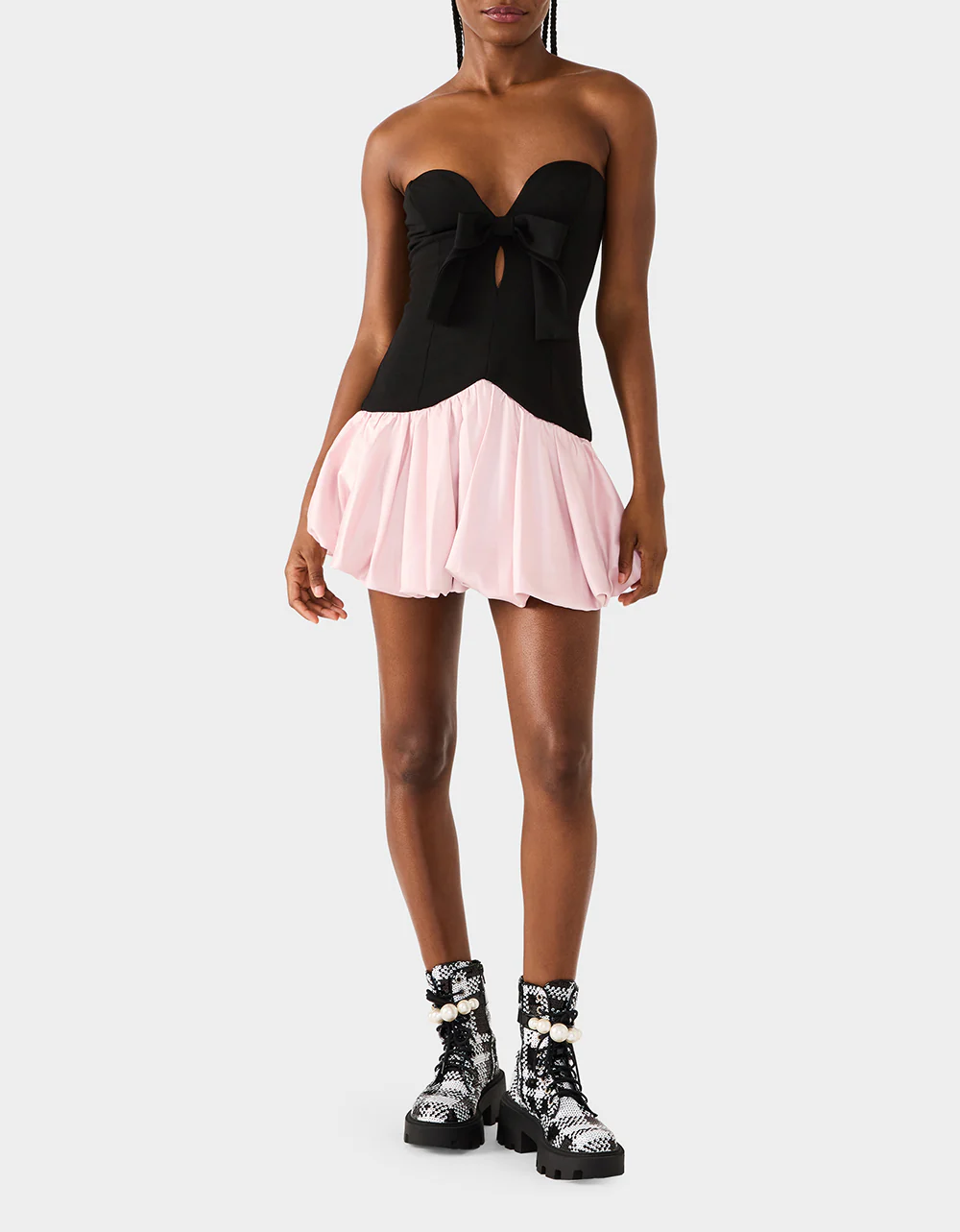 BETSEY'S BOW DRESS BLACK MULTI