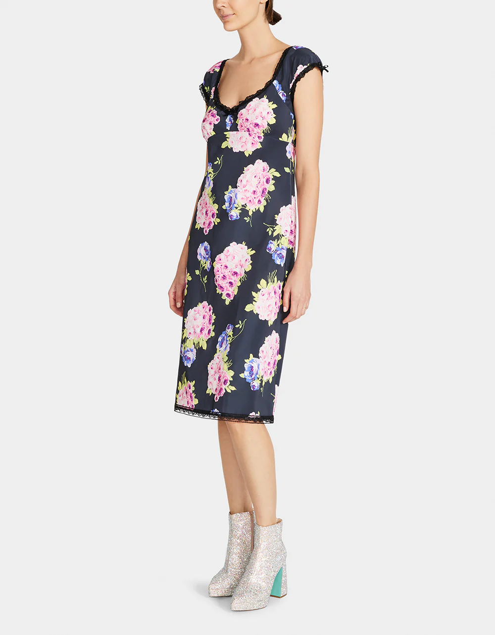 MALIBU MIDI DRESS BLACK - Image 6