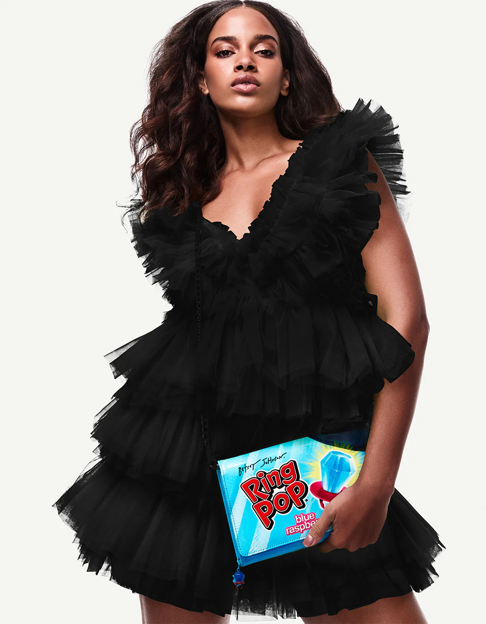 BETSEYS TIERED TULLE DRESS BLACK - Image 7