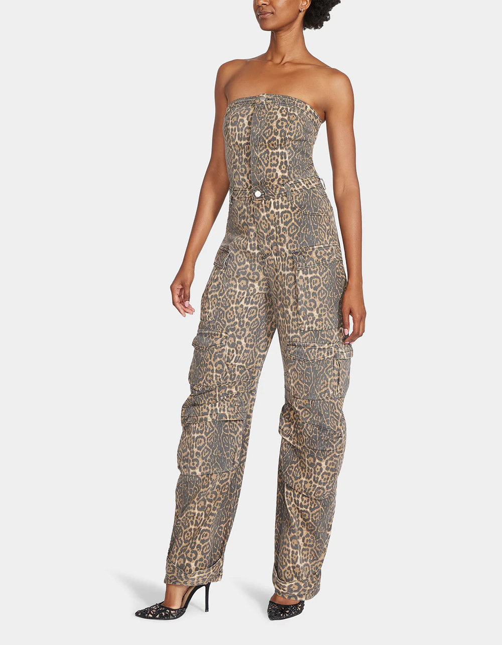 GINA CARGO JUMPSUIT LEOPARD - Image 5