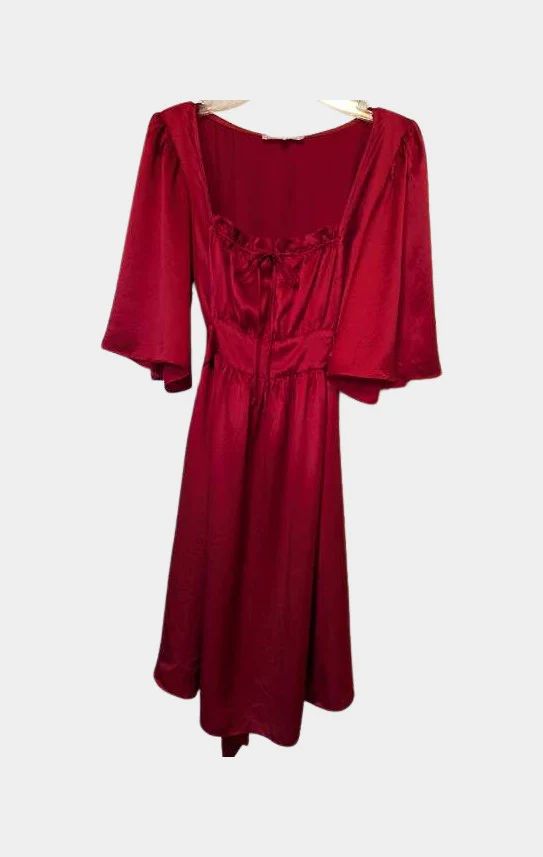 Red silk dress | RE:LUV