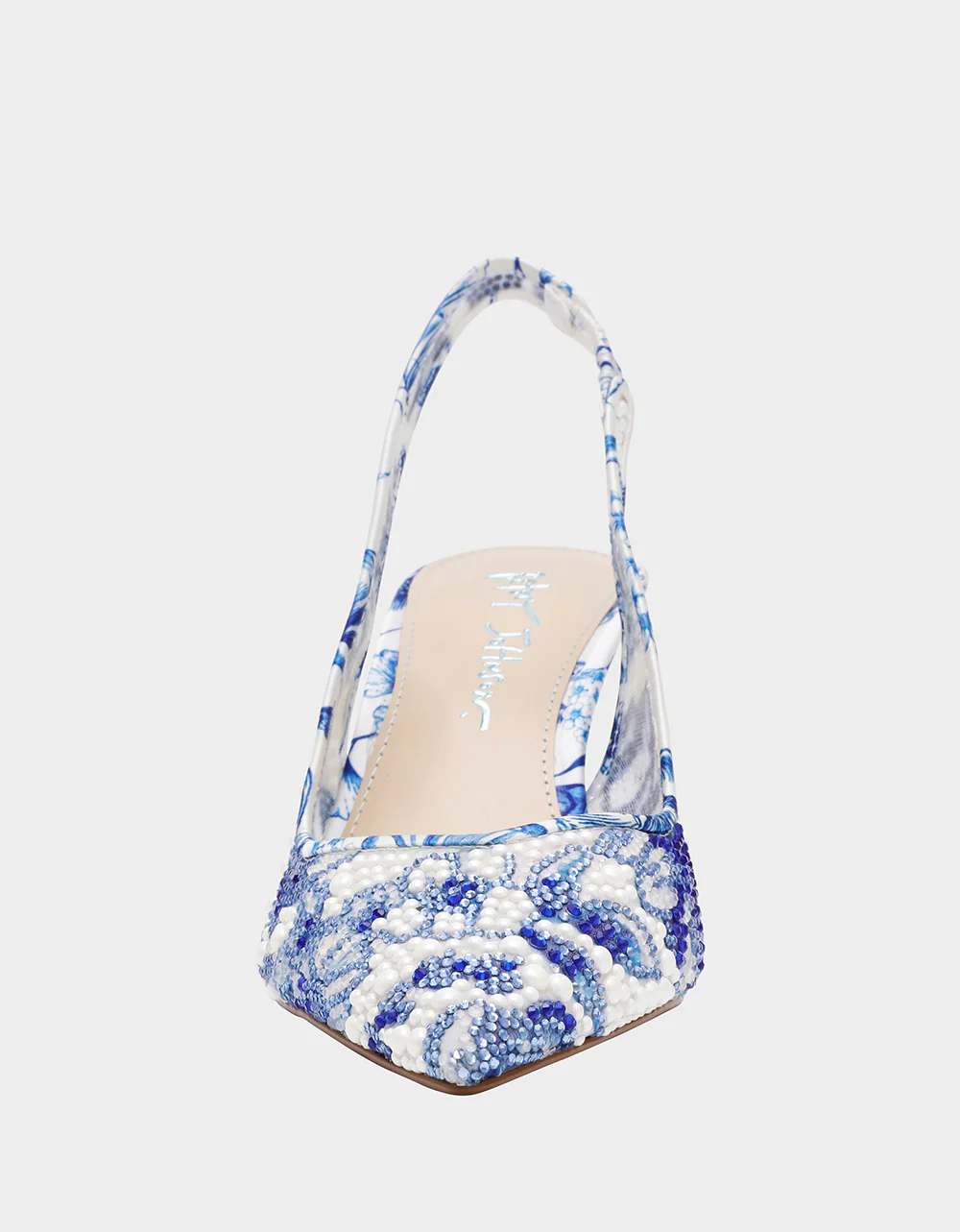 CLARK HEELS WHITE/BLUE FLORAL - Image 3