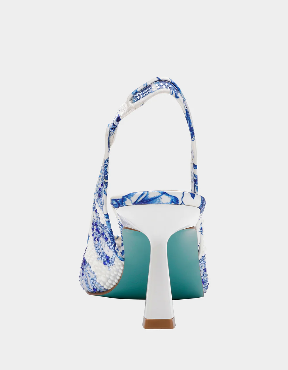 CLARK HEELS WHITE/BLUE FLORAL - Image 4