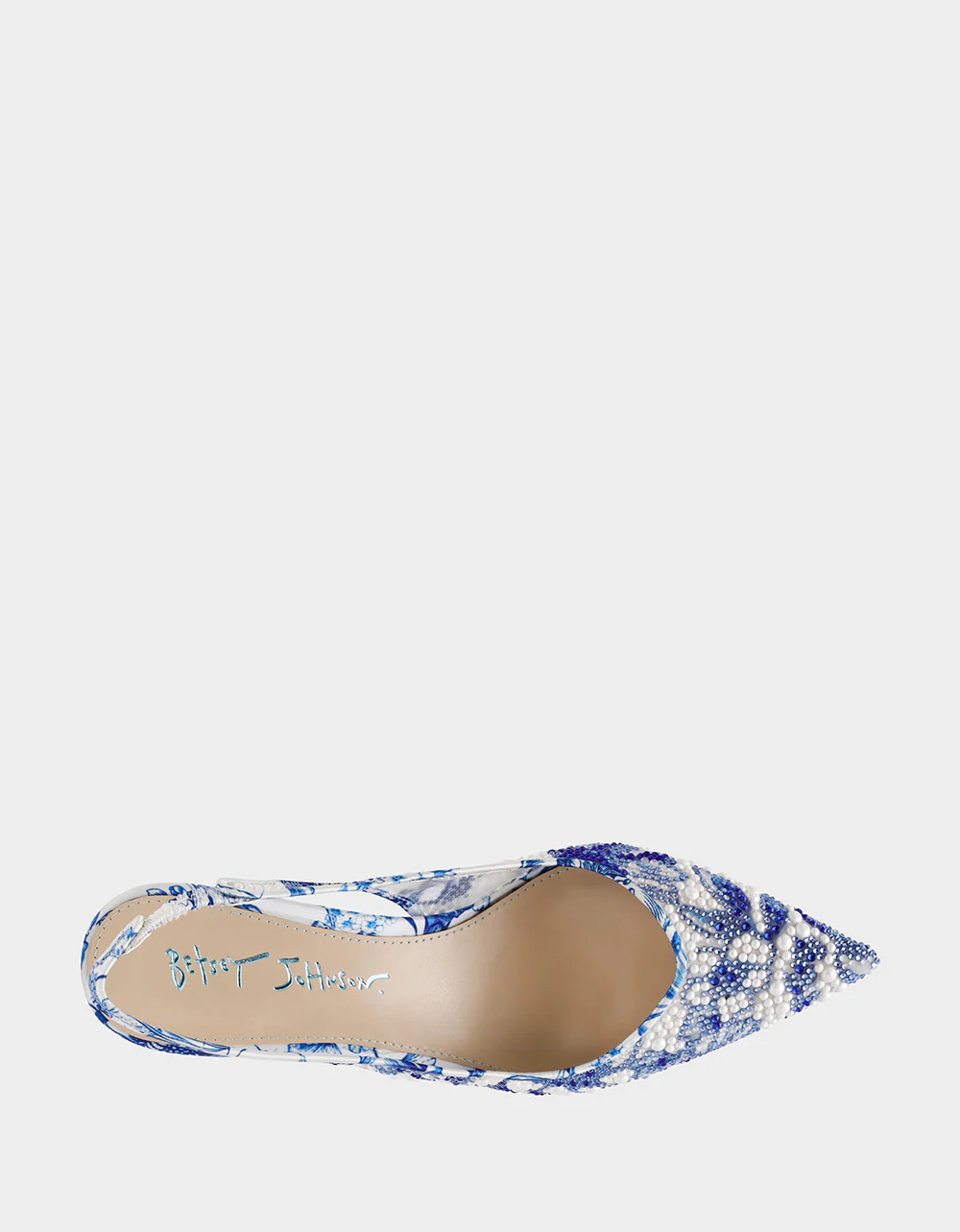 CLARK HEELS WHITE/BLUE FLORAL - Image 6