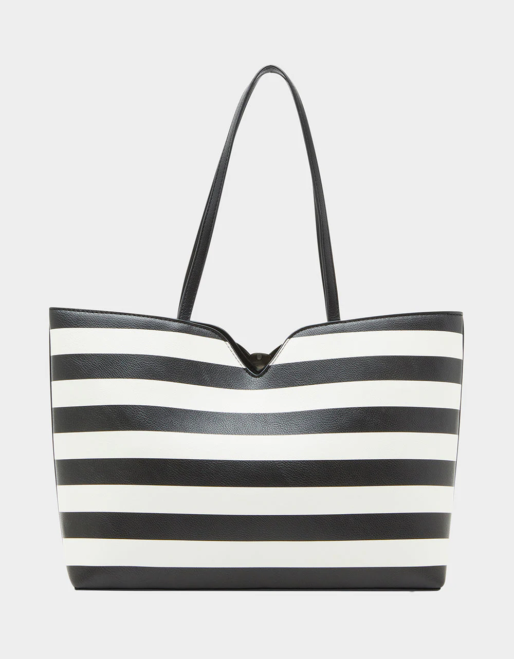 STRIPED BOW TOTE BLACK WHITE | RE:LUV - Image 6