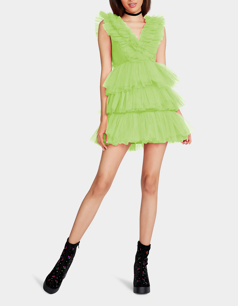 TIERED TULLE DRESS GREEN | RE:LUV - Image 6