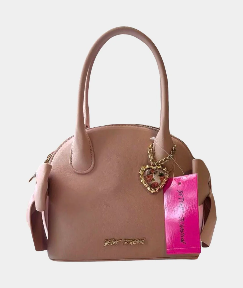 XOHOLLY Blush Dome Satchel Crossbody with Charm | RE:LUV